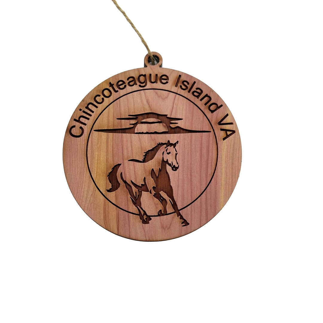 Chincoteague Island VA - Cedar Ornament Chincoteague Island VA - Cedar Ornament